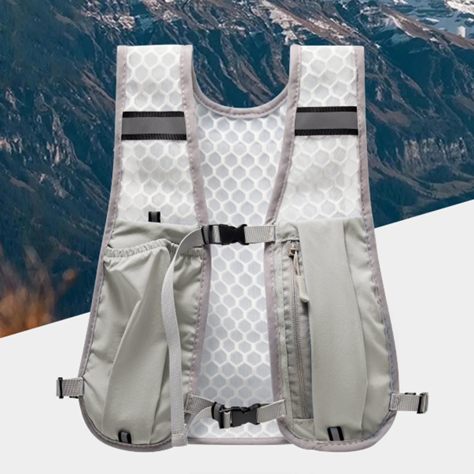 Running Gear Hydration - Reflektierende Hydrationsweste Rucksack mit Wasserflaschenfach Atmungsaktive