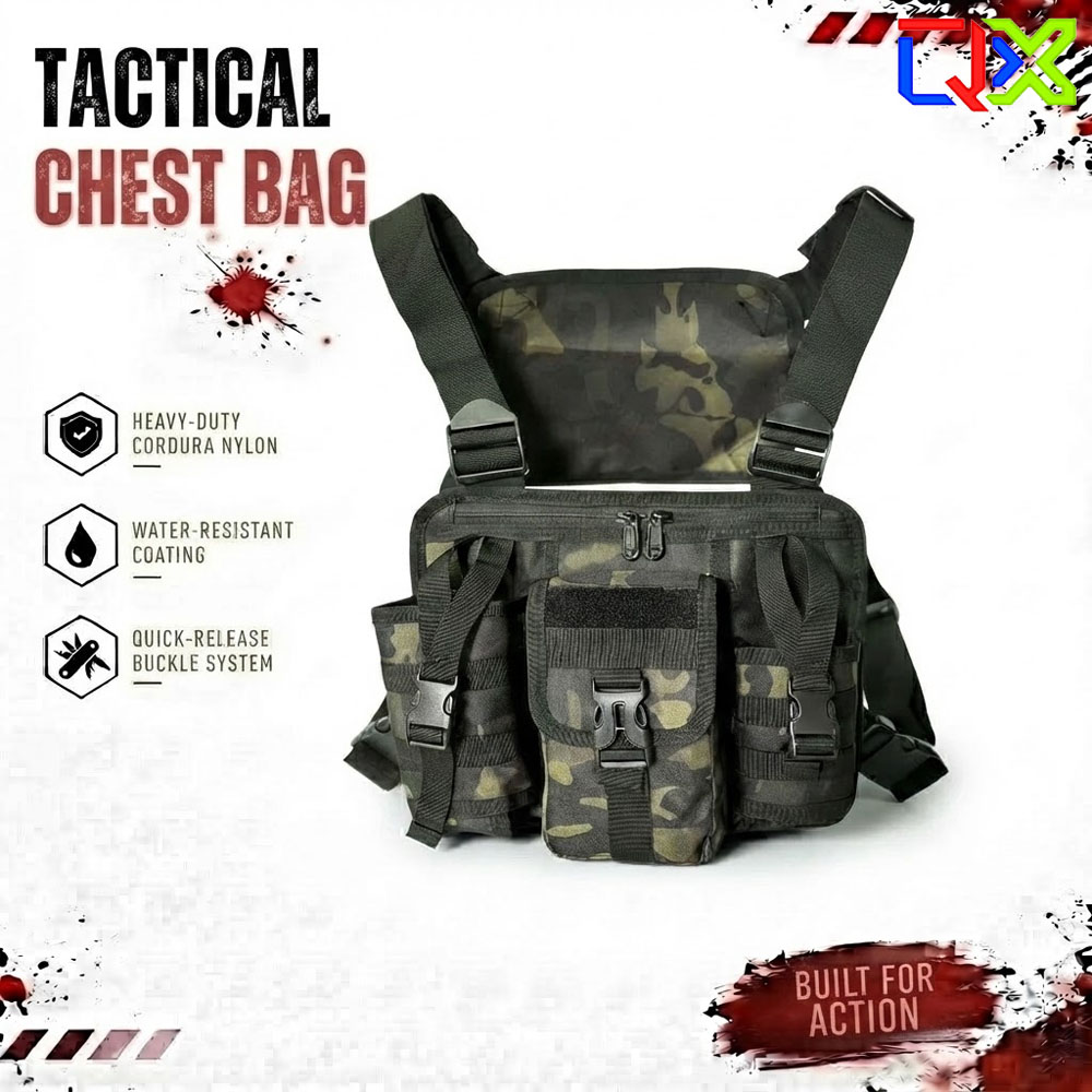 Running Gear Hydration - QX Taktische Weste Brusttasche Multifunktionales Molle-System