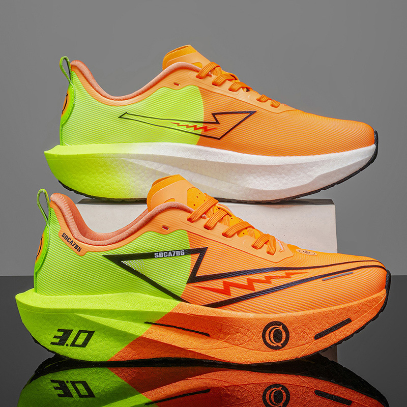Running Gear Shoes - Herren Sport-Laufschuhe mit Carbonplatte, Marathon-Outdoor-Trail-Schuhe, atmungsaktiv,