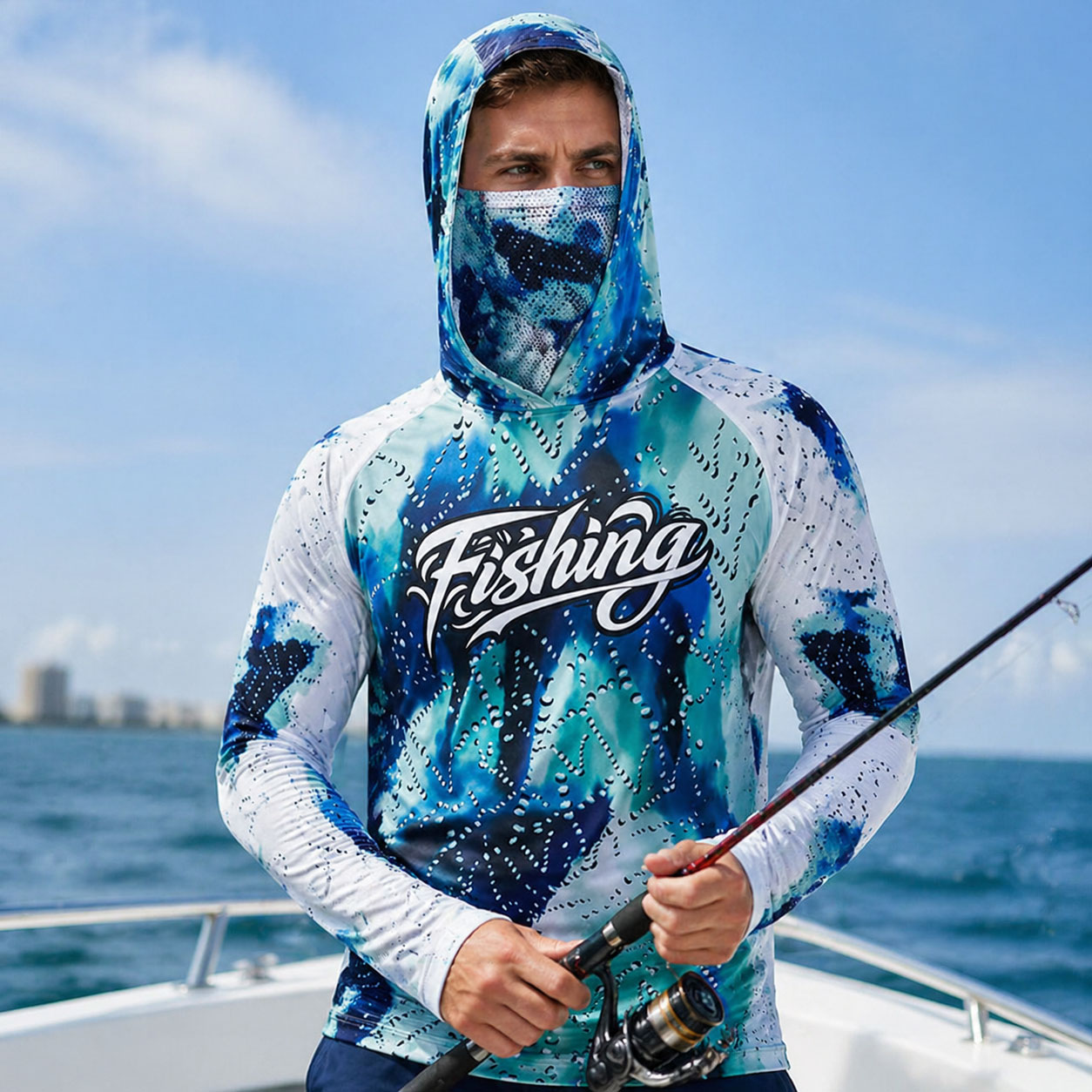 Running Gear Outdoor - Angler-Hoodie, Reitoberteil, UPF 50+ Lauf-T-Shirt, Strandkleidung,