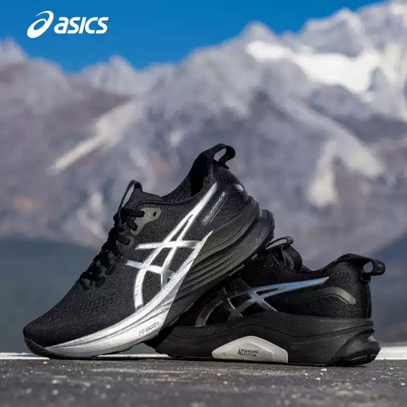 Running Gear Asics - Asics Herren GEL-KAYANO 32 Schwarz Silber