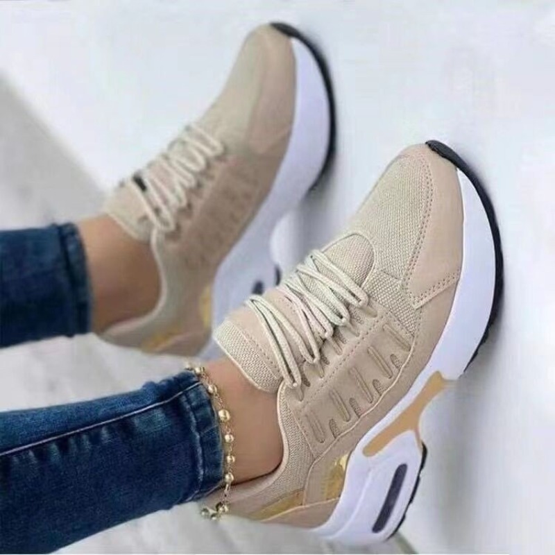 Running Gear Woman - Damenmode-Sneaker mit Plateau, Luftpolster, atmungsaktives Mesh,